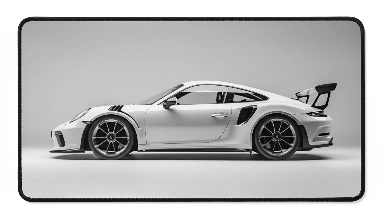Porshe 911 White Deskmat (XXL)