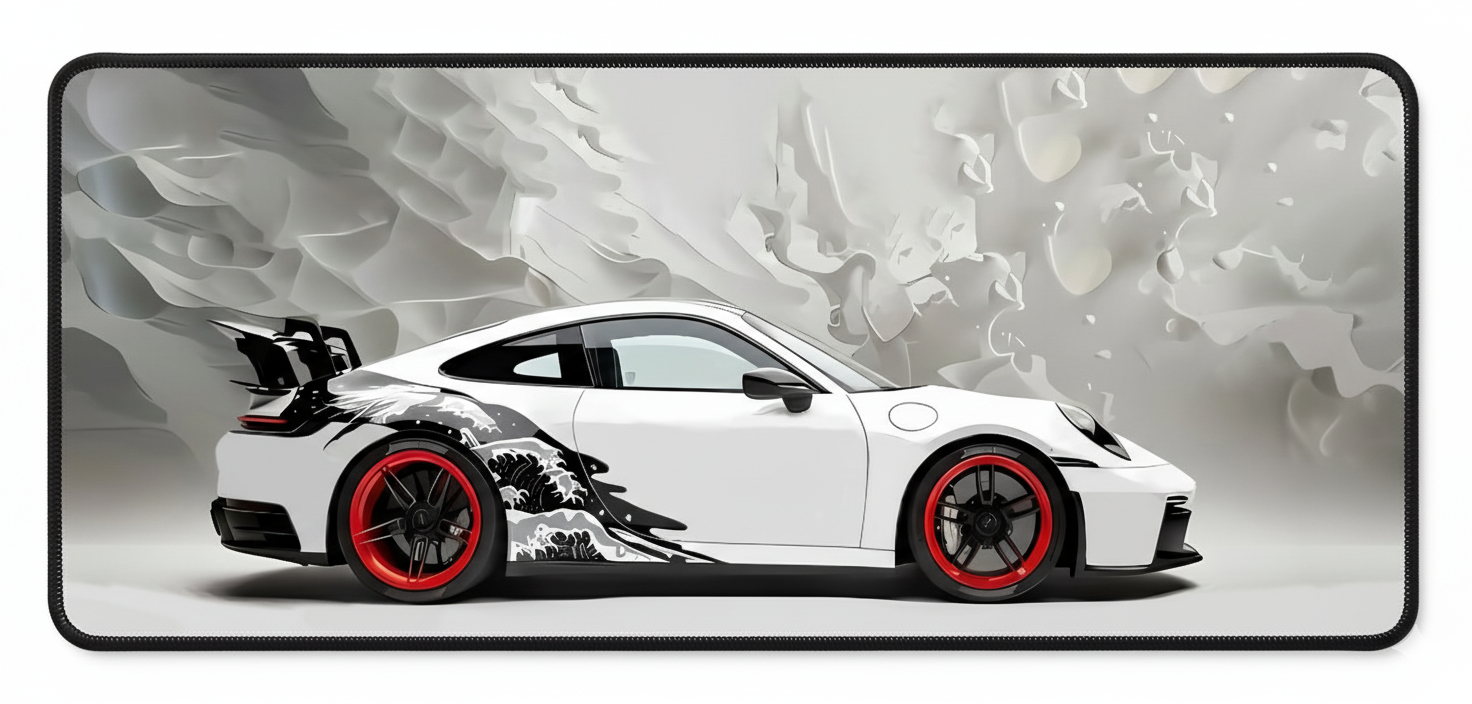 GT3 Crimson Great Wave Deskmat (XXL)
