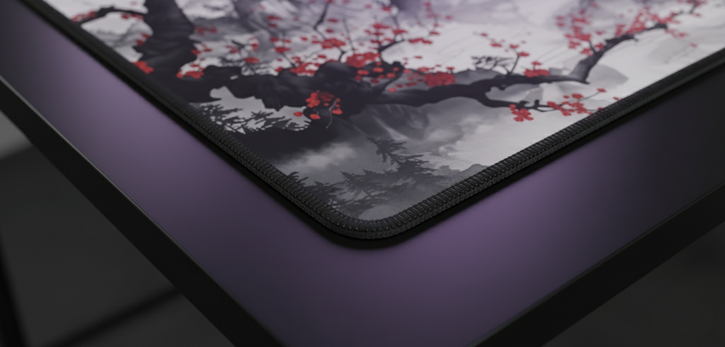 Cherry Blossom on White Deskmat (XXL)