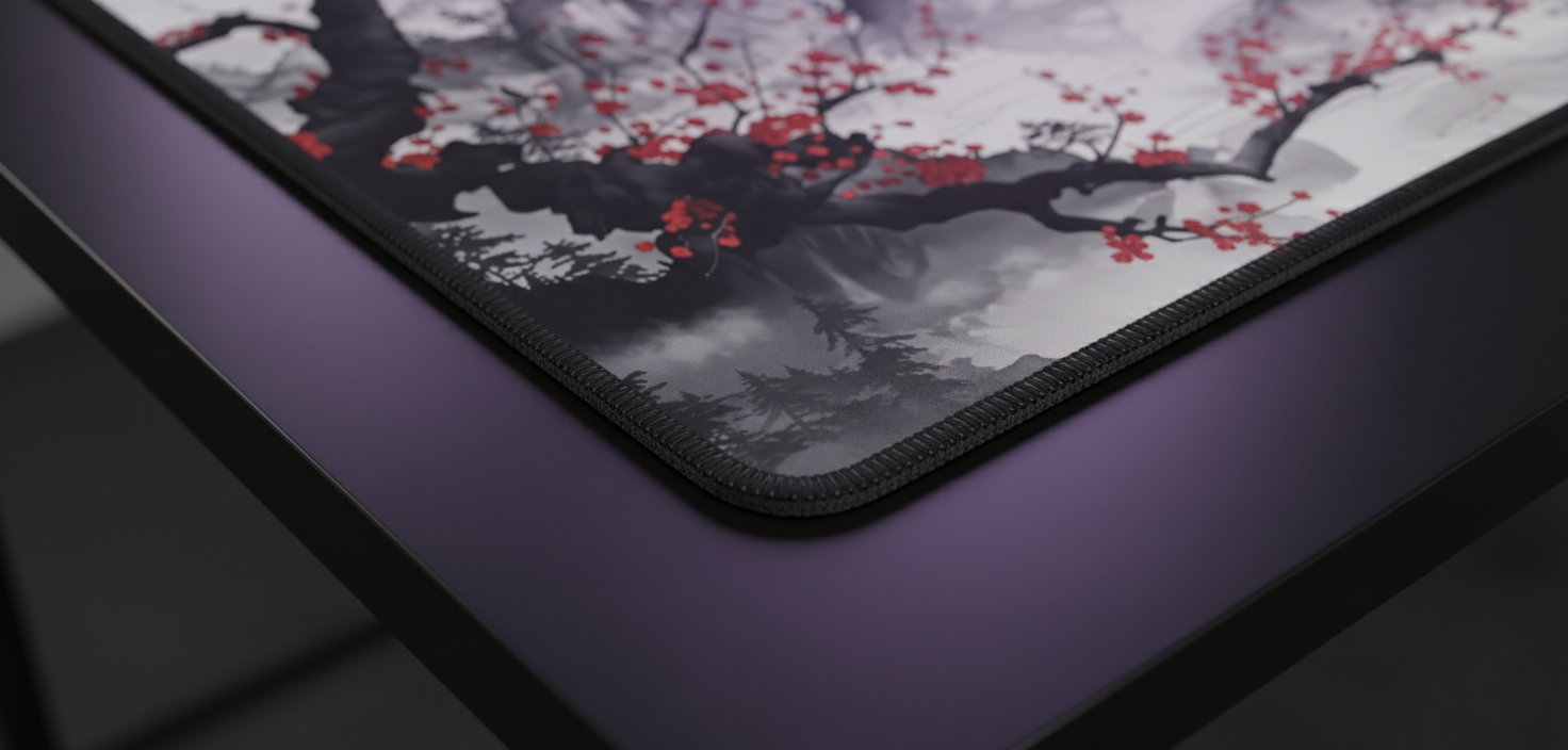 Cherry Blossom on White Deskmat (XXL)