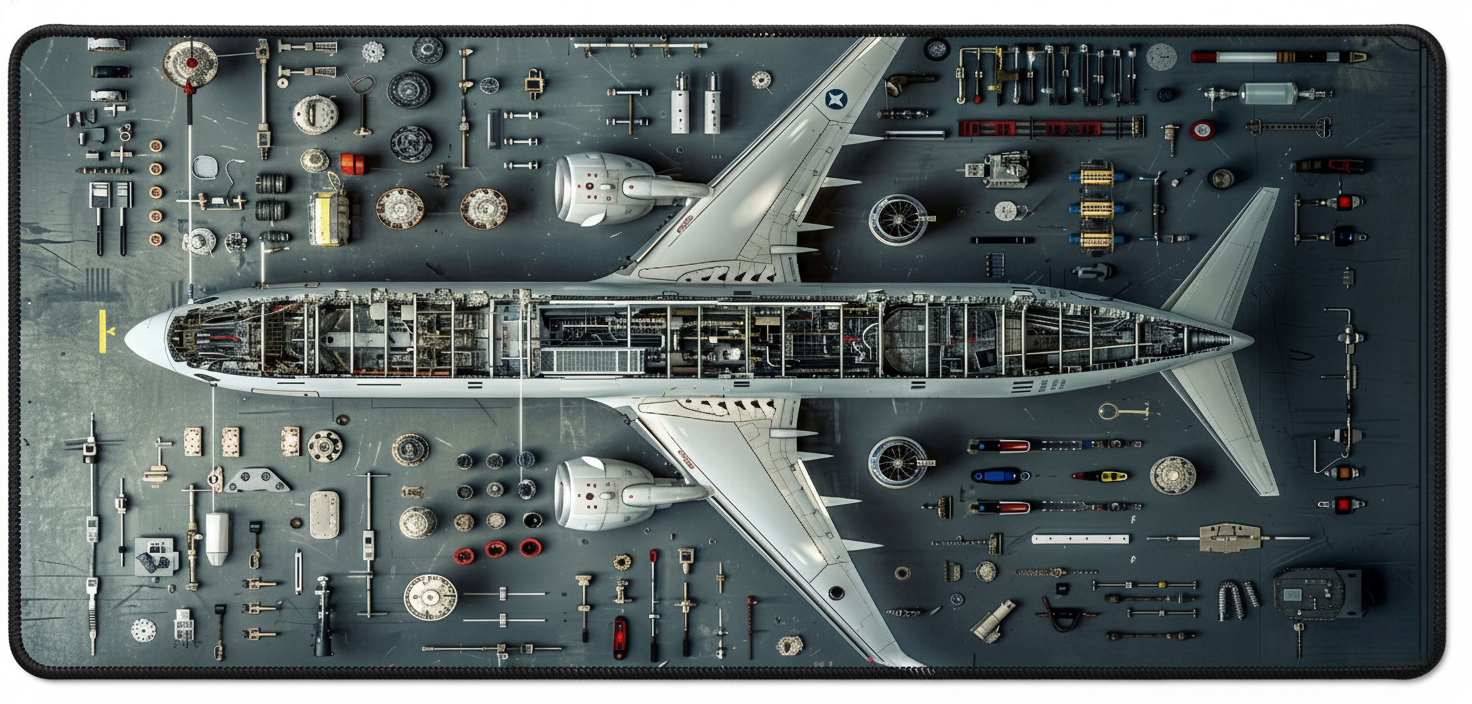 Aircraft Parts Spread Deskmat (XXL)