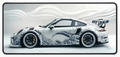 Porsche 911 Kanagwa Blue on White Deskmat (XXL)