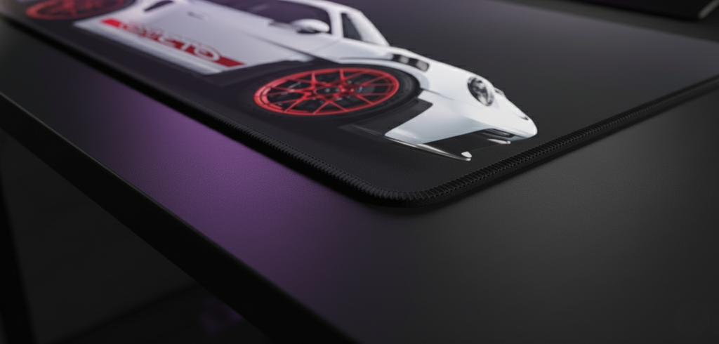 Cherry on White 911 GT3 RS Deskmat (XXL)